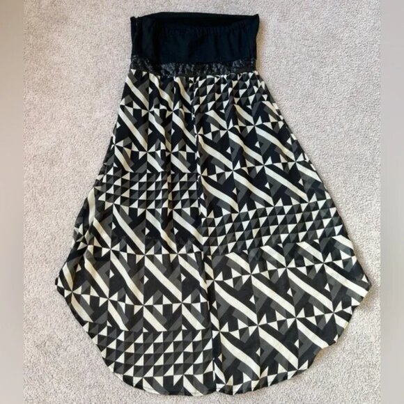 Material girl, size L, tube top dress, high in front, low in back, textured - Picture 4 of 6